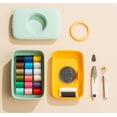 thumbnail image 3 of Bolsa de herramientas de costura, caja de herramientas de costura básica con accesorios, herramientas de costura de viaje para principiantes son fáciles de transportar y, verde, 3 of 5
