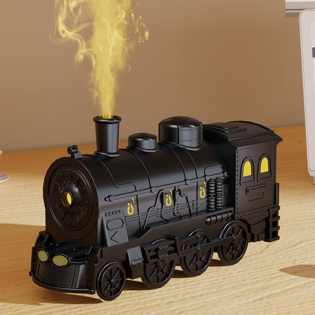 Goodhd Usb Steam Train Essential Oil Diffuser 300Ml Train Humidifier With Telecontrol-Black