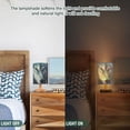 thumbnail image 5 of Wolf Leaves Green Table Lamp USB Bedside Desk Nightstand Lamp Printed Gifts Small Lamp Wood Base for Bedroom Living Room Kids Room College Dorm, 5 of 7