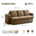 thumbnail image 3 of COOLHUT Folding Sofa Bed, Memory Foam 3 Seater Sofa Couch, Convertible Sleeper Sofa with Pillows, High Density Foam Floor Mattress for Living Room/Dorm/Guest/Office, Brown, 3 of 13