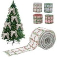 thumbnail image 2 of BNNG Christmas Plaid Ribbon, 2 Inch x 5 Yard Woven Edge Gingham Ribbon for Gift Wrapping Crafts Party Home Decoration, Bow Making, Gift Packaging Craft Production Supplies, 2 of 9