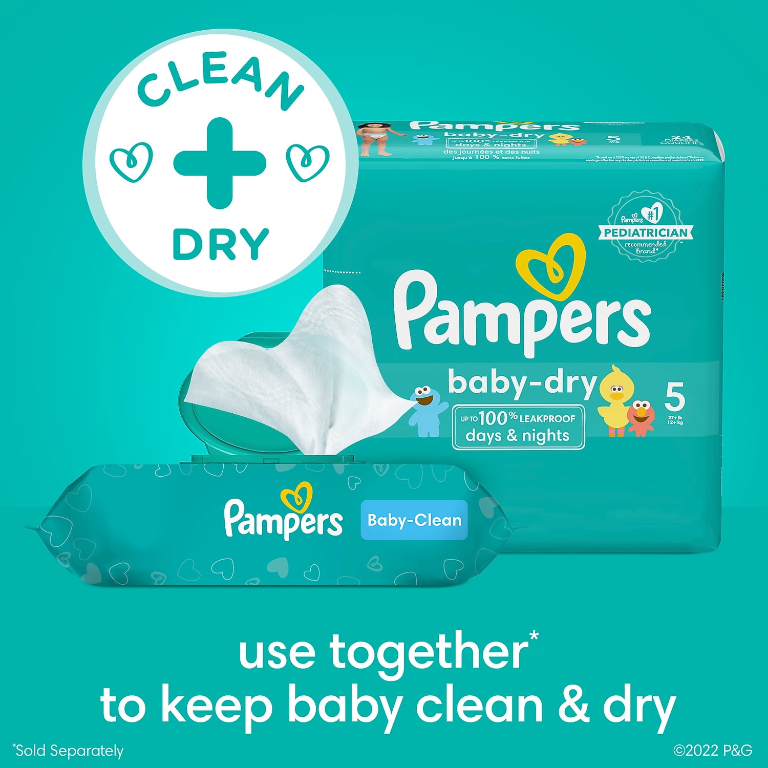 Pampers Baby Clean Wipes Baby Fresh Scented 6X Pop-Top Packs 432 Count
