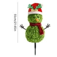 thumbnail image 4 of Christmas Decorations - 3D Realistic Plastic Christmas Snowman Sign - Holiday Decor, Weatherproof Garden Snowman, Easy Installation, Suitable for Front Door, Garden, Indoor Decor, 21.6'',Green D, 4 of 8