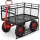 thumbnail image 2 of 880 lbs heavy - duty metal garden dump cart con removable steel mesh sides, utility yard cart para farm outdoor use, 2 of 6