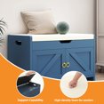 thumbnail image 6 of Craftian Shoe Bench with Storage Cabinets, Entryway Storage Bench Shoe Rack Organizer Unit , Blue, 6 of 10
