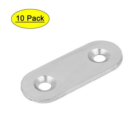 

40mm Length Metal Repair Mending Flat Fixing Plate Bracket Support 10pcs
