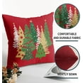 thumbnail image 5 of Red Christmas Pillowcase, 18x18 Christmas Tree Print Decorative Throw Pillow, Outdoor Farmhouse Holiday Decor Pillowcase, Cushion Cover Decor, Suitable for Home Sofa Beds (2-Pack), 5 of 12
