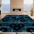 thumbnail image 2 of Design&I 6'x9' Ultra Soft Area Rug, Wet Vintage Vinyl Sound Cd Displaying Abstract Musical Tapete None Fluffy Washable Non Shedding for Guest Room Bedroom Living Room, 2 of 7