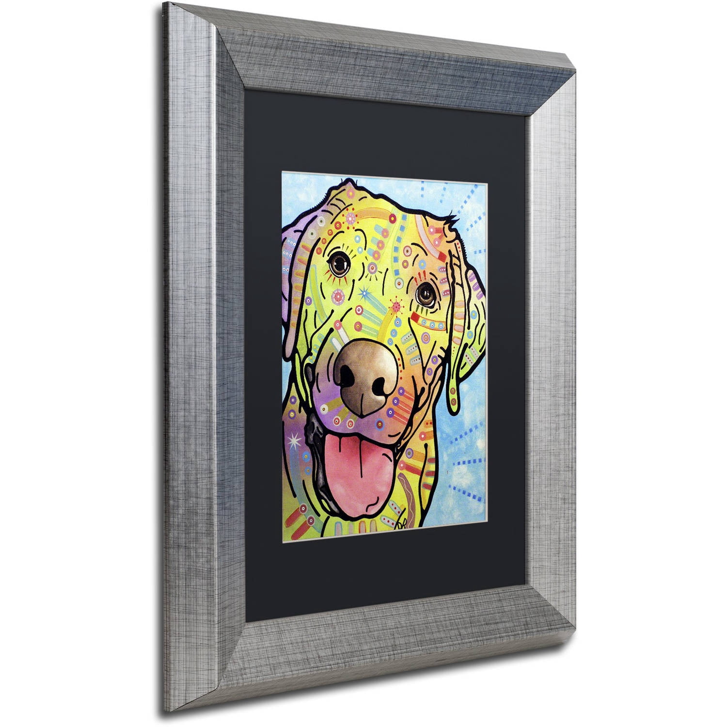 Trademark Fine Art "Sunny" Canvas Art by Dean Russo, Black Matte, Silver Frame