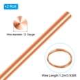 thumbnail image 3 of Uxcell Soft Copper Wire, 2Pcs 12Gauge/2mm Diameter 1.2m/3.9ft Spool Craft Wire, 3 of 5