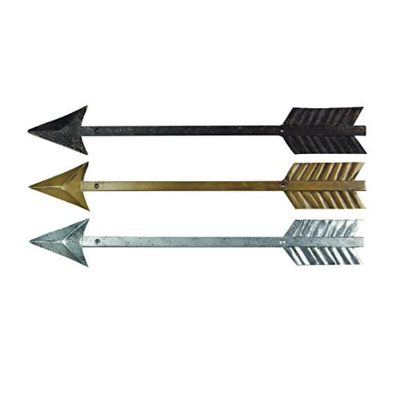 Youngs Metal Wall Friendship Arrow Decorative Sign (Set of 3), 24" x 3.25" x 1"