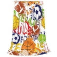 thumbnail image 2 of Bingfone Balls Print Flannel Fleece Blanket Throw Blanket For Bed,Sofa,Couch,Travel,Camping(80"X60"), 2 of 9