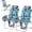 Blue Leaf, variant on Tall Beach Chair 2 Pack Lightweight, Backpack Beach Chair for Adults with 5-Position, Cooler Bag, Cup Holders, Towel Bar, Lightweight Folding Beach Camping Chairs (Blue/Green-16