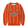 thumbnail image 7 of yoeyez Womens Oversized Sweatshirts Fleece Halloween Crewneck Sweatshirt Comfy Fall Warm Fashion Pullover Tops White,S, 7 of 7