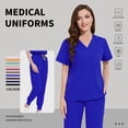 thumbnail image 2 of VIAOLI Women's Scrubs Set - Stretchy Medical Uniform with Pockets, for Nurses & Doctors, S-XXL, Multi-Color, 2 of 6