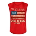 thumbnail image 3 of Independence Day Shirt for Men Patriotic 250 Anniversary Usa Shirts Crew Neck Graphic American Flag Tank Tops Sleeveless Loose 1776 - 2026 T Shirts Red XL, 3 of 3