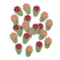 thumbnail image 2 of Apliques etiqueta de costura DIY artesanía pantalones bolsas coser en parche de reparación ropa chaqueta parches bordados decorativos de cumpleaños 20 piezas tulipanes, 2 of 8