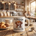 thumbnail image 4 of Funny Coffee Mug 11 oz White Ceramic With Stressed Cow Illustration And \, 4 of 5