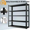 thumbnail image 6 of Garage Shelf,Heavy Duty Storage Rack Load 3000lb,5-Tier Metal Garage Shelving for Kitchen,Basement,24" D x 47" W x 84" H, 6 of 16