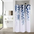 thumbnail image 3 of Stall Shower Curtain Small Blue Eucalyptus Shower Curtain for Bathroom Floral Watercolor Leaves Shower Curtain Botanical Shower Curtain Natural Shower Curtain Country Style Vine Bathroom Decor 36x72, 3 of 5