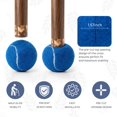 thumbnail image 2 of Pelotas de tenis Walker ANCKNE precortadas, 4 unidades, universales, azules, 2 of 6