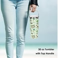 thumbnail image 2 of 30 oz Sloth Flip Straw Tumbler with Top Handle for Sloth Lover Resuable Vacuum Insulated Flip Top Water bottle for Home Office Car Dishwasher Safe Green Sloth, 2 of 6