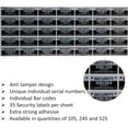 thumbnail image 2 of shiyou-Tamper Evident Stickers, Tamper Proof Security Seal with Individual Serial Numbers and bar Code. Each Sticker is 1.56 x 0.75 inches. Destroyed Upon Removal. Residual Text Left on Item. (105 St, 2 of 4