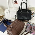 thumbnail image 3 of Minnieouse Bolso de hombro de PU informal japonés, opción moderna y práctica para estudiantes, bolso japonés Bolsas de mensajero y de hombro negro, 3 of 6