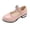 Pink, variant on WRKEKC Girls Flats Loafers Rhinestone Bow Decor Soft Sole School Casual Shoes Party Dance Performance Lightweight Comfort