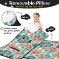 thumbnail image 3 of Pioneer Flower Floral Print Pattern Toddler Nap Mat for Teens Preschool Daycare, Teens Sleeping Mat Bag, Toddler Sleeping Bag with Pillow, 3 of 6