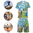 thumbnail image 5 of Adventure Time Jake The Dog Boys Girls Short Sleeve Mesh T-Shirt And Shorts Outfit Set Summer Clothes Set for Kids, 5 of 8