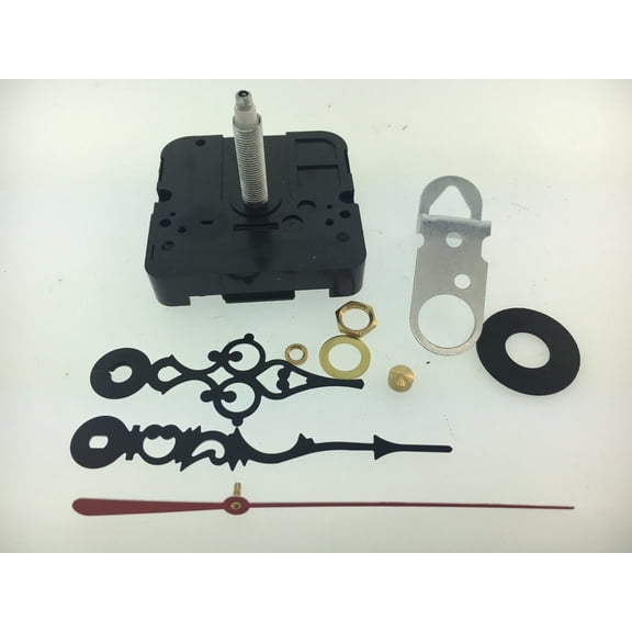 Quartz Clock Movement Kit with Hands - Fits 1-1/4" Shaft & 3/4" Dial (US Standard Size)