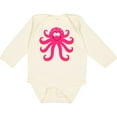 thumbnail image 3 of Inktastic Octopus Sea Creature Pink Girls Girls Long Sleeve Baby Bodysuit, 3 of 5