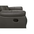 thumbnail image 4 of Tio 60 Inch Loveseat Gray Real Leather Manual Recliner Pocket Coils, 4 of 4