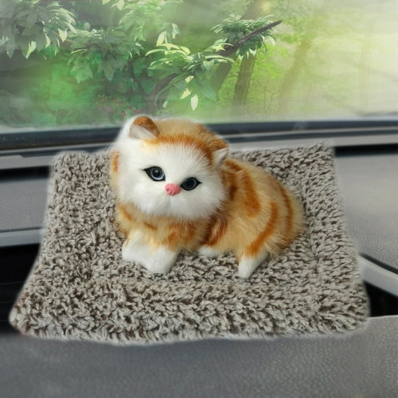 Plush Simulation Cat Stuffed Toy Home Car Decor Embedded Bamboo Charcoal Bag