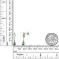thumbnail image 6 of Gem Stone King 925 Silver and 10K Yellow Gold Mercury Mist Mystic Topaz and White Lab Grown Diamond Earrings for Women | 2.02 Cttw | Gemstone November Birthstone | Pear Shape 8X5MM, 6 of 6