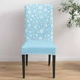 thumbnail image 5 of Chair Covers for Dining Room Set of 8,Snowy Snowflakes Christmas Season Stretch Seat Protector Removable Washable Chairs Slipcovers for Kitchen Banquet Wedding Hotel,Black White, 5 of 6