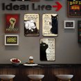 thumbnail image 4 of Placa Metal Vintage Gato Pintura Hierro Rectangular Bar para El 20x30cm 3 Uds., 4 of 9