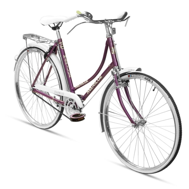Bicicleta Turismo Mariluz R26 Morada Con Parador Lateral azul