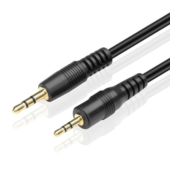 2.5mm to 3.5mm Adapter Cable (10FT) - Bi-Directional Male to Male 2.5 to 3.5 Subminiature Stereo Audio Jack Extension Converter Cable Gold Plated Headset Headphone AUX Connector Wire Cord Plug