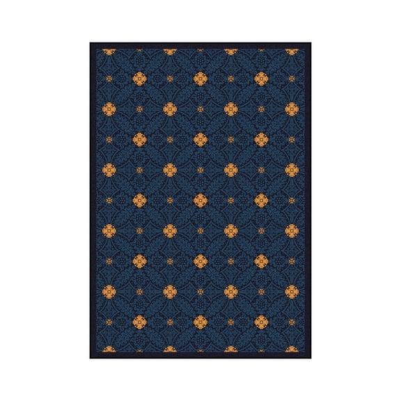 Fort Wood 7'8" x 10'9" Area Rug In Color Navy