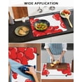 thumbnail image 5 of Large Induction Cooktop Protector Mat Valentine's Day Red Heart Stove Top Covers for Electric Stove, Cartoon Love Balloons Modern Art Decorative Stove Burner Cover Mats, Glass Top Stove Cover, 5 of 7