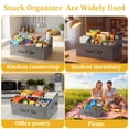 thumbnail image 2 of NUAHRHY  Countertop Snack Organizer 6-Compartment Fabric Snack Basket with Handles Foldable Pantry Bin for Coffee Bar & Office Breakroom Gray, 2 of 10