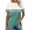 Green, variant on Pincandy Women's Casual Fashion Striped Printed T-shirt Round Neck Color Block Short Sleeve Tops Casual Summer Tees,Gray,S