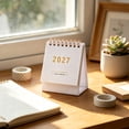 thumbnail image 6 of 2027 Desk Calendar, Small Standing Monthly Calendar with Gold Print for Office Desk, 6 of 7