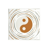 Stupell Industries Yin Yang Taijitu Symbol Spiritual Circular Stripes Graphic Art Unframed Art Print Wall Art, Design by Martina Pavlova