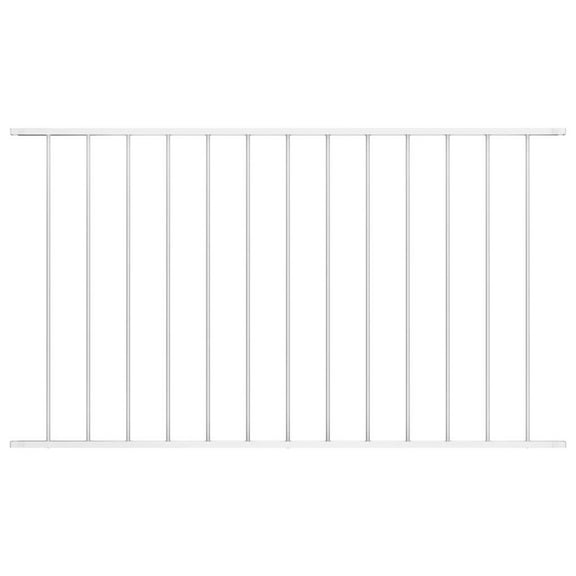 vidaXL Fence Panel Powder-coated Steel 5.6 ft x 3.3 ft White