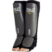 Everlast Black New Mixed Martial Arts Shin Guards (Large/X-Large)