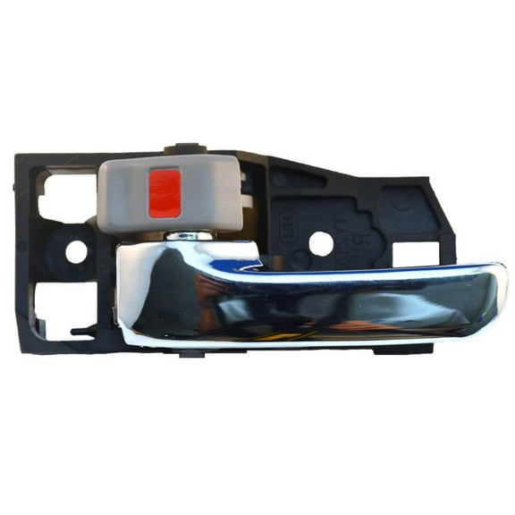 PT Auto Warehouse TO-2510MG-LH - Inner Interior Inside Door Handle, Gray (Charcoal) Knob with Chrome Lever - Driver Side Fits select: 2001-2007 TOYOTA HIGHLANDER