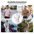 thumbnail image 3 of Kdxio Wildflower Watercolor 2 Print Men's Short Sleeve Polo Shirt,Midweight Men's Shirt-Small, 3 of 5